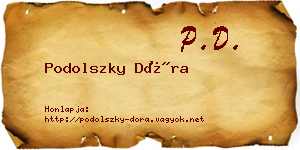 Podolszky Dóra névjegykártya