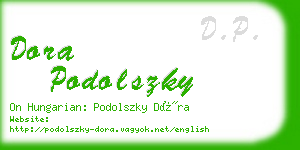 dora podolszky business card